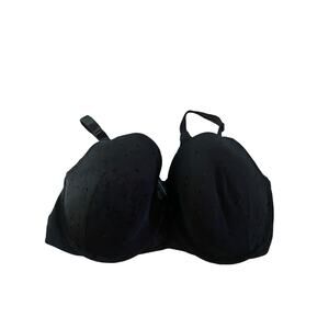 Torrid Curve Women's Black Lace Trim Lined Underwire Sexy T-Shirt Bra Size 40DDD
